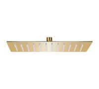 vidaXL Rainfall Shower Head - Gold Rectangular 30x20cm Stainless Steel Anti-Limescale Ceiling/Wall Mounted