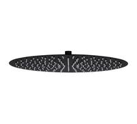 vidaXL Rain Shower Head Stainless Steel 40 cm Round Black Rainfall Overhead