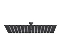vidaXL Square Rain Shower Head - 40x40cm Stainless Steel in Elegant Black Finish with Adjustable Spray Angle and Easy Clean Silicone Nozzles