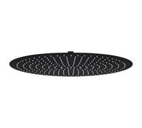 vidaXL Rain Shower Head Stainless Steel 50 cm Round Black Rainfall Overhead
