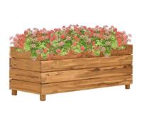 vidaXL Raised Bed 100x40x38 cm Recycled Teak Wood and Steel