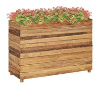vidaXL Raised Bed 100x40x72 cm Solid Wood Teak and Steel UK HOT