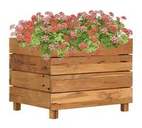 vidaXL Raised Bed 50x40x38 cm Recycled Teak Wood and Steel UK