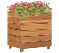 vidaXL Raised Bed 50x40x55 cm Recycled Teak Wood and Steel