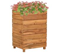 vidaXL Raised Bed 50x40x72 cm Recycled Teak Wood and Steel NEW