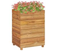 vidaXL Raised Bed 50x40x72 cm Solid Wood Teak and Steel UK HOT