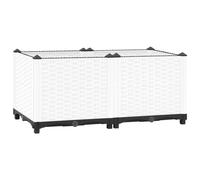 vidaXL Raised Bed 80x40x38 cm Polypropylene | Tough enough for the outdoors, Shields against those harsh sun rays, Rattan style adds a nice touch