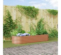 VidaXL Raised Bed Brown 240 X 80 X 44 Cm Steel