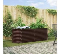 VidaXL Raised Bed Brown 240 X 80 X 81 Cm Steel