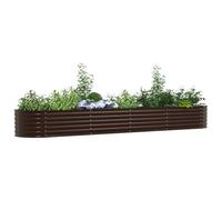 vidaXL Raised Bed Brown 400 x 80 x 44 cm Steel