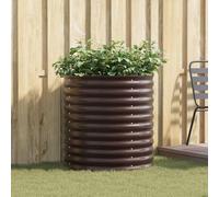VidaXL Raised Bed Brown 80 X 80 X 81 Cm Steel