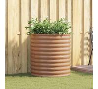 vidaXL Raised Bed Brown 80 x 80 x 81 cm Steel