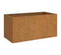vidaXL Raised Bed Corten Weathering Steel Outdoor Planter - Stylish Rustic Look for Garden, Patio or Balcony