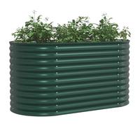 vidaXL Garden Raised Bed Green 160 x 80 x 81 cm Steel