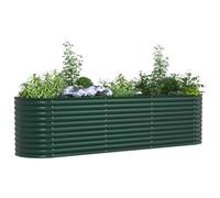 Garden Raised Bed Outdoor Planter Flower Plant Stand Galvanised Steel vidaXL