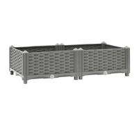 (light grey, 80 x 40 x 23 cm) vidaXL Raised Bed Polypropylene Garden Planter Pot Planting Box Flower Pot