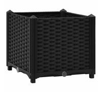 vidaXL Raised Bed in Black Polypropylene - Durable and Spacious Planter for Outdoor Gardening of Vegetables, Herbs, Flowers - 40 x 40 x 38 cm