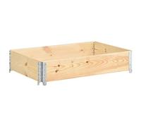 vidaXL Raised Bed in Solid Pine Wood - Stackable and Foldable Garden Planter for Outdoors, Ideal for Flowers and Vegetables - 50x100 cm