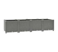 vidaXL Raised Bed Light Grey 160x40x38 cm Polypropylene