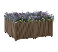 vidaXL Raised Bed 80x80x38cm - Polypropylene, Brown