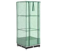 vidaXL Raised Bed with Greenhouse Cover - Rattan Look, Polypropylene Construction, 40x40x23 cm - White, for Garden, Balcony, Courtyard Planter Box