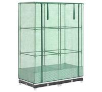 vidaXL Raised Bed with Greenhouse Cover - White Rattan Look Planter - Outdoor Plant Box for Gardens, Patios, and Balconies