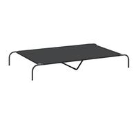 vidaXL Raised Dog Bed, Black, 150 x 90 x 20 cm, Oxford Canvas and Steel, Raised Dog Bed, Outdoor Dog Bed, Cooling Dog Bed