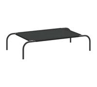 vidaXL Raised Dog Bed Black 90 x 50 x 20 cm Oxford Canvas and Steel, Raised Dog Bed, Outdoor Dog Bed, Cooling Dog Bed