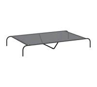 vidaXL Raised Dog Bed Grey 150 x 90 x 20 cm Textilene and Steel, Raised Dog Bed, Outdoor Dog Bed, Cooling Dog Bed