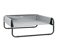 vidaXL Raised Dog Bed Light Grey S Oxford Fabric and Steel