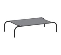 vidaXL Raised Dog Kennel Grey 90 x 50 x 20 cm Oxford/Steel Canvas Raised Dog Bed Outdoor Dog Bed Cooling