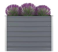 vidaXL Raised Garden Bed 100x100x77 cm Galvanised Steel Grey