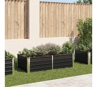 vidaXL Raised Garden Bed 160x80x45 cm Galvanised Steel Anthracite