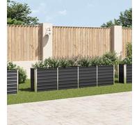 vidaXL Raised Garden Bed 320x40x77 cm Galvanised Steel Anthracite