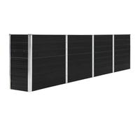 vidaXL Raised Garden Bed 320x40x77cm Galvanised Steel Anthracite Patio Planter