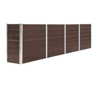 vidaXL Raised Garden Bed 320x40x77 cm Galvanised Steel Brown