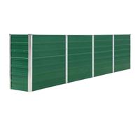 Raised Garden Bed 320x40x77 cm Galvanised Steel Green