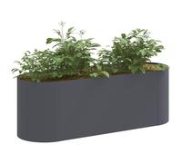 vidaXL Raised Garden Bed Anthracite 120 x 40x 40 cm, Modern Garden Planter, Weather Resistant Raised Bed, Outdoor Gardening Solution, Efficient Decorative Plant Container