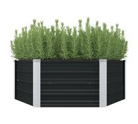 vidaXL Raised Garden Bed Anthracite 129x129x45 cm, Grey