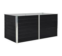 vidaXL Raised Garden Bed 160x80x45cm Galvanised Steel Anthracite Planter Pot
