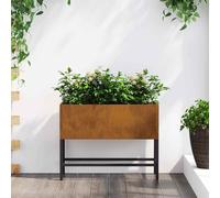vidaXL Raised Garden Planter Rusty 60 x 26 x 45 cm Weathering Steel