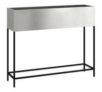 vidaXL stainless steel large planter indoor/outdoor - rectangular silver modern style 100x26x82 cm brushed finish