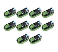 vidaXL Ratchet Tie Down Straps 10 pcs 800 daN 6 m Green