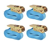 vidaXL Ratchet Tie Down Straps 4 pcs 0.8 Tonnes 6mx25mm Blue