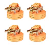 vidaXL Ratchet Tie Down Straps 4 pcs 1 Tonnes 6mx38mm Orange