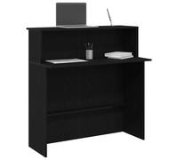 vidaXL Reception Desk Black 100x50x103.5 cm Engineered Wood