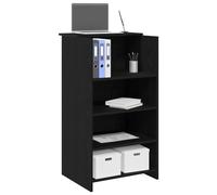 vidaXL Reception Desk Black 55x50x103.5 cm Engineered Wood