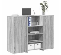 vidaXL Reception Desk Grey Sonoma 135x50x103.5 cm Engineered Wood