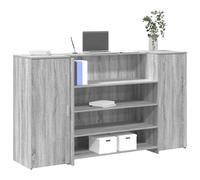 vidaXL Reception Desk Grey Sonoma 180x50x103.5 cm Engineered Wood