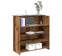 vidaXL Reception Desk Old Wood 100x50x103.5 cm Engineered Wood